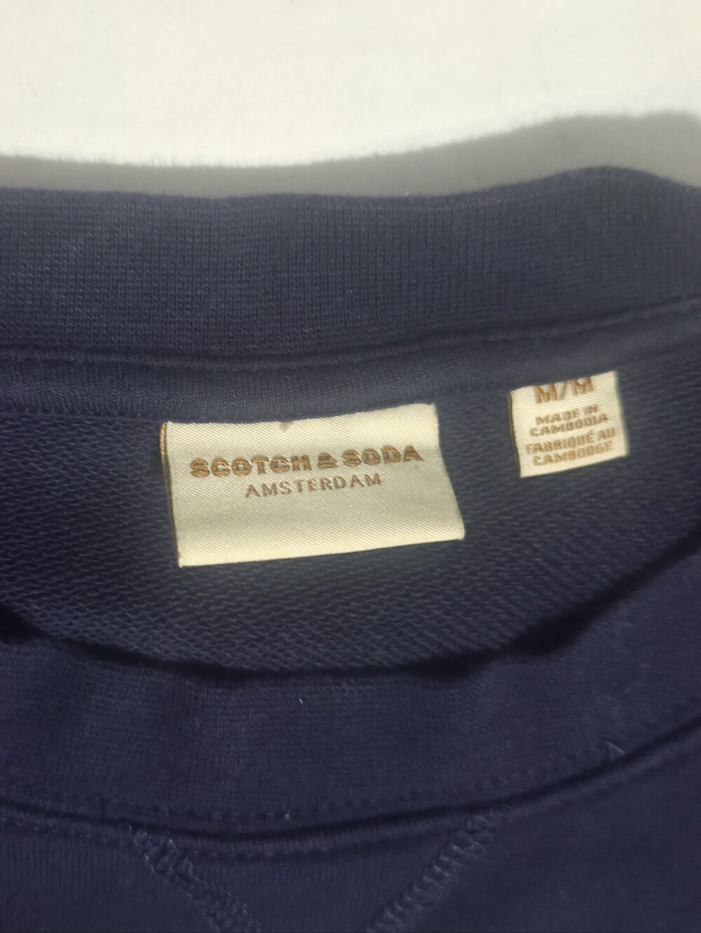 Scotch & Soda Navy Blue PARIS Sweatshirt with White Lettering - Picture 4 of 8